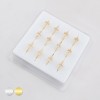 MULTI CZ CROSS CRUCIFIX 316L SURGICAL STEEL NOSE HOOP BOX MULTI CZ CROSS CRUCIFIX 316L SURGICAL STEEL NOSE HOOP BOX